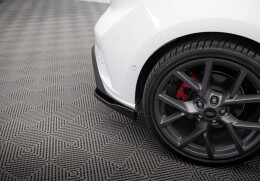 Street+ Heck Ansatz Flaps V.2 passend für Ford Focus Hatchback ST Mk4 schwarz Hochglanz