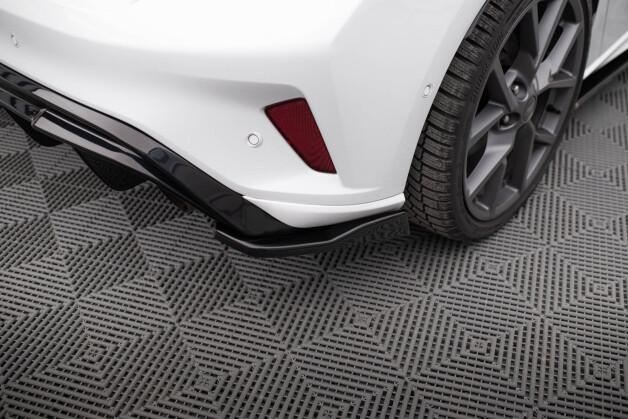 Heck Ansatz Flaps Diffusor V.3 passend für (passend für heckansatz v.2) Ford Focus Hatchback ST Mk4 schwarz Hochglanz
