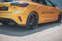 Heck Ansatz Flaps Diffusor V.3 passend für (passend für heckansatz v.2) Ford Focus Hatchback ST Mk4 schwarz Hochglanz