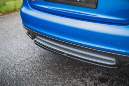 Mittlerer Cup Diffusor Heck Ansatz für Audi S4 / A4 S-Line B8 Limousine schwarz Hochglanz
