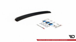 Mittlerer Cup Diffusor Heck Ansatz passend für Audi S4 / A4 S-Line B8 Limousine schwarz Hochglanz