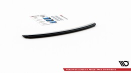 Mittlerer Cup Diffusor Heck Ansatz passend für Audi S4 / A4 S-Line B8 Limousine schwarz Hochglanz