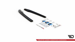 Heck Ansatz Flaps Diffusor passend für Audi S4 / A4 S-Line B8 Limousine schwarz Hochglanz