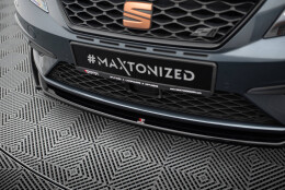 Cup Spoilerlippe Front Ansatz V.5 passend für Seat Leon Cupra / FR Mk3 FL schwarz Hochglanz
