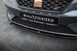 Cup Spoilerlippe Front Ansatz V.6 passend für Seat Leon Cupra / FR Mk3 FL schwarz Hochglanz