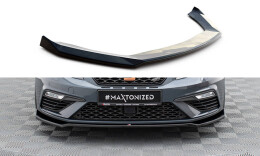 Cup Spoilerlippe Front Ansatz V.7 passend für Seat Leon Cupra / FR Mk3 FL schwarz Hochglanz