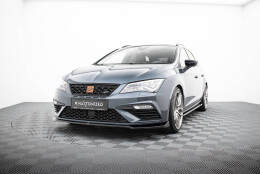 Cup Spoilerlippe Front Ansatz V.7 passend für Seat Leon Cupra / FR Mk3 FL schwarz Hochglanz
