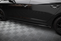 Seitenschweller Ansatz Cup Leisten V.4 passend für Seat Leon Cupra / FR Mk3 FL schwarz Hochglanz