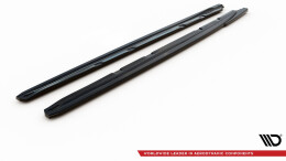 Seitenschweller Ansatz Cup Leisten V.5 passend für Seat Leon Cupra / FR Mk3 / Mk3 Facelift schwarz Hochglanz