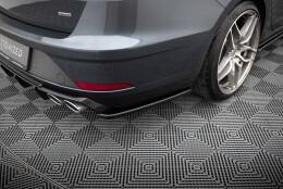 Heck Ansatz Flaps Diffusor V.2 passend für Seat Leon Cupra Mk3 FL Sportstourer schwarz Hochglanz