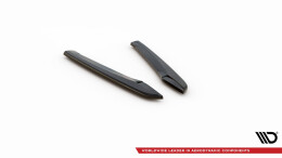 Heck Ansatz Flaps Diffusor V.2 passend für Seat Leon Cupra Mk3 FL Sportstourer schwarz Hochglanz