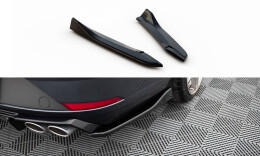Heck Ansatz Flaps Diffusor V.3 passend für Seat Leon Cupra Mk3 FL Sportstourer schwarz Hochglanz