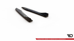 Heck Ansatz Flaps Diffusor V.3 passend für Seat Leon Cupra Mk3 FL Sportstourer schwarz Hochglanz