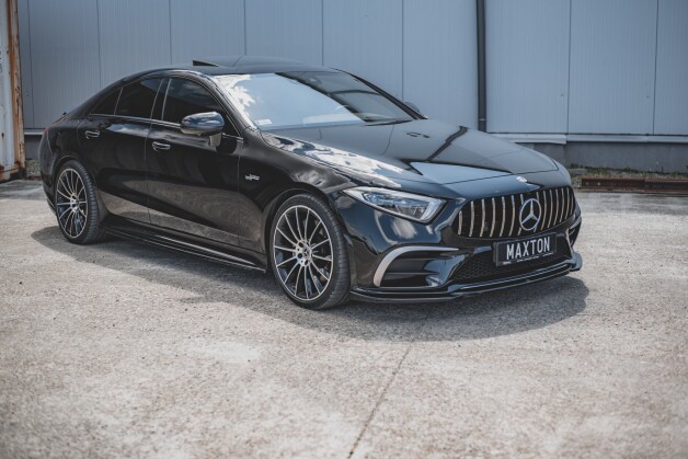 Cup Spoilerlippe Front Ansatz V.1 passend für Mercedes-Benz CLS AMG-Line / 53AMG C257 schwarz Hochglanz