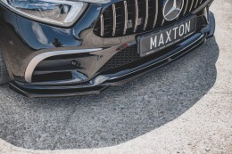 Cup Spoilerlippe Front Ansatz V.1 für Mercedes-Benz CLS AMG-Line C257 schwarz Hochglanz