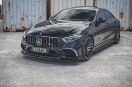 Cup Spoilerlippe Front Ansatz V.1 für Mercedes CLS AMG-Line / 53AMG C257 schwarz Hochglanz