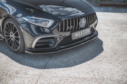 Cup Spoilerlippe Front Ansatz V.2 für Mercedes CLS AMG-Line / 53AMG C257 schwarz Hochglanz