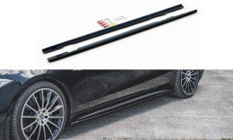 Seitenschweller Ansatz Cup Leisten passend für Mercedes-Benz CLS AMG-Line / 53AMG C257 schwarz Hochglanz