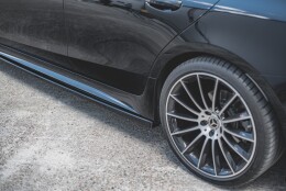 Seitenschweller Ansatz Cup Leisten passend für Mercedes-Benz CLS AMG-Line / 53AMG C257 schwarz Hochglanz