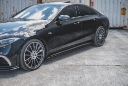 Seitenschweller Ansatz Cup Leisten passend für Mercedes-Benz CLS AMG-Line / 53AMG C257 schwarz Hochglanz