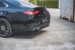 Heck Ansatz Diffusor passend für Mercedes-Benz CLS AMG-Line C257 schwarz Hochglanz