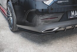 Mittlerer Cup Diffusor Heck Ansatz passend für Mercedes-Benz CLS AMG-Line C257 schwarz Hochglanz