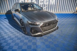 Cup Spoilerlippe Front Ansatz V.1 für Audi RS6 / RS7 C8 schwarz Hochglanz