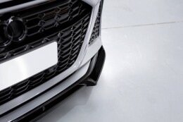 Cup Spoilerlippe Front Ansatz V.1 für Audi RS6 / RS7 C8 schwarz Hochglanz