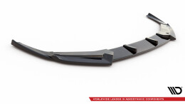 Cup Spoilerlippe Front Ansatz V.1 passend für Audi RS6 C8 schwarz Hochglanz
