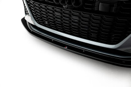 Cup Spoilerlippe Front Ansatz V.2 passend für Audi RS6 C8 schwarz Hochglanz