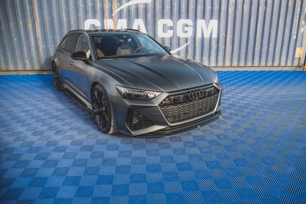 Cup Spoilerlippe Front Ansatz V.3 für Audi RS7 C8 schwarz Hochglanz