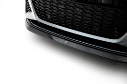 Cup Spoilerlippe Front Ansatz V.3 passend für Audi RS6 C8 schwarz Hochglanz
