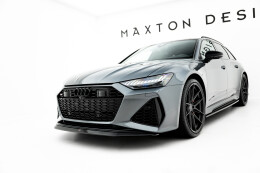 Cup Spoilerlippe Front Ansatz V.3 passend für Audi RS6 C8 schwarz Hochglanz