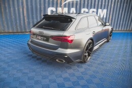 Heck Ansatz Flaps Diffusor für Audi RS6 / RS7 C8 schwarz Hochglanz