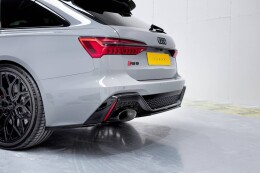 Heck Ansatz Flaps Diffusor für Audi RS6 / RS7 C8 schwarz Hochglanz