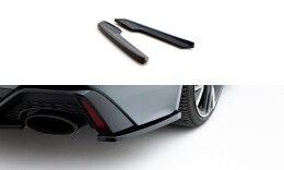 Heck Ansatz Flaps Diffusor V.1 passend für Audi RS6 C8 schwarz Hochglanz