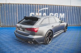 Mittlerer Cup Diffusor Heck Ansatz für Audi RS6 / RS7 C8 schwarz Hochglanz
