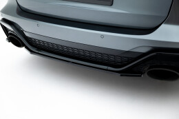 Mittlerer Cup Diffusor Heck Ansatz passend für Audi RS6 C8 schwarz Hochglanz
