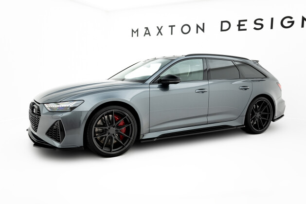 Seitenschweller Ansatz Cup Leisten V.1 passend für Audi RS6 C8 schwarz Hochglanz