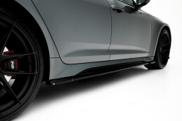 Seitenschweller Ansatz Cup Leisten V.1 passend für Audi RS6 C8 schwarz Hochglanz