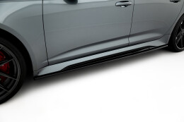 Seitenschweller Ansatz Cup Leisten V.2 passend für Audi RS6 C8 schwarz Hochglanz