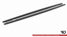 Seitenschweller Ansatz Cup Leisten V.2 passend für Audi RS6 C8 schwarz Hochglanz