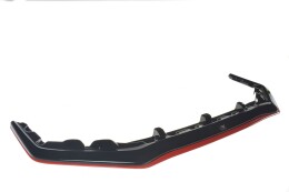 Cup Spoilerlippe Front Ansatz V.3 für SUBARU WRX STI schwarz+rot Hochglanz