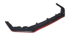 Cup Spoilerlippe Front Ansatz V.3 für SUBARU WRX STI schwarz+rot Hochglanz