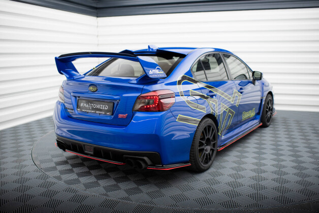 Heck Ansatz Flaps Diffusor V.2 passend für SUBARU WRX STI schwarz Hochglanz