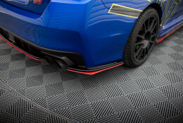 Heck Ansatz Flaps Diffusor V.2 passend für SUBARU WRX STI schwarz Hochglanz