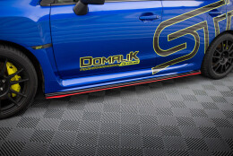 Seitenschweller Ansatz Cup Leisten V.2 passend für SUBARU WRX STI schwarz Hochglanz