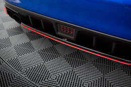 Mittlerer Cup Diffusor Heck Ansatz passend für V.2 SUBARU WRX STI schwarz Hochglanz