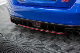 Mittlerer Cup Diffusor Heck Ansatz passend für V.2 SUBARU WRX STI schwarz Hochglanz
