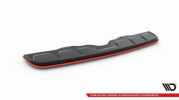 Mittlerer Cup Diffusor Heck Ansatz passend für V.2 SUBARU WRX STI schwarz Hochglanz